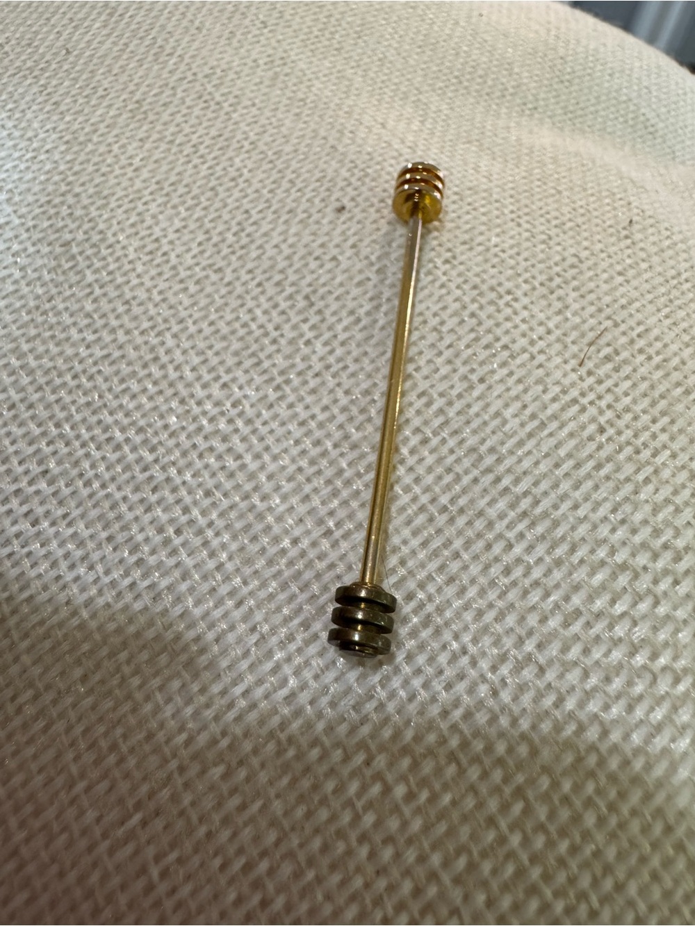 Gold-Tone Women’s Stick Pin with Triple-Ring Ends